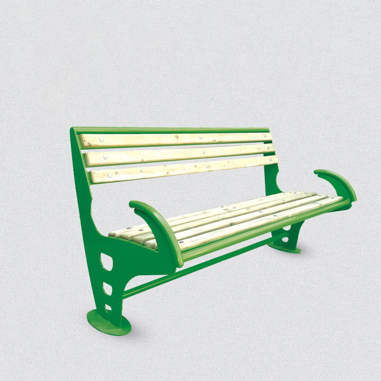 نیمکت چوب و فلز کد01